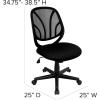 Flash Furniture Y-GO Office Chair Mid-Back Black Mesh Swivel Task Office Chair(Without Arms)