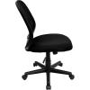 Flash Furniture Y-GO Office Chair Mid-Back Black Mesh Swivel Task Office Chair(Without Arms)
