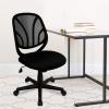 Flash Furniture Y-GO Office Chair Mid-Back Black Mesh Swivel Task Office Chair(Without Arms)