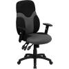 Flash Furniture Abbott High Back Ergonomic Black and Gray Mesh Swivel Task Office Chair with Adjustable Arms
