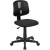 Flash Furniture Flash Fundamentals Mid-Back Swivel Task Office Chair with Pivot Back, Height-Adjustable Ergonomic Mesh Office Desk Chair, Black(Black)