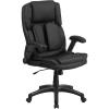 Flash Furniture Hansel Extreme Comfort High Back Black LeatherSoft Executive Swivel Ergonomic Office Chair with Flip-Up Arms