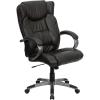 Flash Furniture Hansel High Back Espresso Brown LeatherSoft Executive Swivel Office Chair with Titanium Nylon Base and Loop Arms(Espresso Brown)