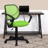 Flash Furniture Neri Low Back Black Mesh Swivel Task Office Chair with Curved Square Back and Arms(Green)