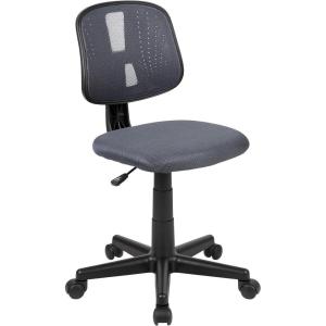 Flash Furniture Flash Fundamentals Mid-Back Swivel Task Office Chair with Pivot Back, Height-Adjustable Ergonomic Mesh Office Desk Chair, Black(Grey)