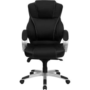 Flash Furniture Hawkins High Back Black LeatherSoft Contemporary Executive Swivel Ergonomic Office Chair
