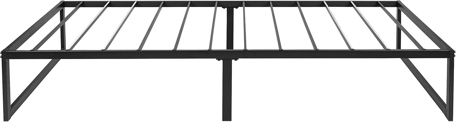 image:imageFlash Furniture Bentley 14 Metal Platform Bed Frame Black FrameSteel Slat Supports 125 Underbed Storage No Box Spring Needed Quick Lock FunctionalityTwin