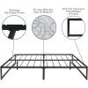 Flash Furniture 14 Inch Metal Platform Bed Frame with 10 Inch Pocket Spring Mattress in a Box (No Box Spring Required) – Full(Modern)