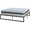 Flash Furniture 14 Inch Metal Platform Bed Frame with 10 Inch Pocket Spring Mattress in a Box and 2 Inch Cool Gel Memory Foam Topper – King