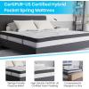 Flash Furniture 14 Inch Metal Platform Bed Frame with 10 Inch Pocket Spring Mattress in a Box and 2 Inch Cool Gel Memory Foam Topper – King