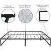 Flash Furniture 14 Inch Metal Platform Bed Frame with 10 Inch Pocket Spring Mattress in a Box and 3 inch Cool Gel Memory Foam Topper – Full