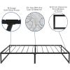 Flash Furniture 14 Inch Metal Platform Bed Frame with 12 Inch Pocket Spring Mattress in a Box and 3 inch Cool Gel Memory Foam Topper – Twin