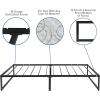 Flash Furniture Louis 14 Inch Metal Platform Bed Frame with 12 Inch Pocket Spring Mattress in a Box (No Box Spring Required) – Twin