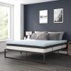 Flash Furniture 14 Inch Metal Platform Bed Frame with 10 Inch Pocket Spring Mattress in a Box and 2 Inch Cool Gel Memory Foam Topper – King
