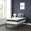 Flash Furniture 14 Inch Metal Platform Bed Frame with 12 Inch Pocket Spring Mattress in a Box and 2 Inch Cool Gel Memory Foam Topper – Twin