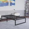 Flash Furniture Bentley 14″ Metal Platform Bed Frame – Black Frame/Steel Slat Supports – 12.5″ Underbed Storage – No Box Spring Needed – Quick Lock Functionality-Twin