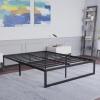 Flash Furniture Bentley 14″ Metal Platform Bed Frame – Black Frame/Steel Slat Supports – 12.5″ Underbed Storage – No Box Spring Needed – Quick Lock Functionality-Full