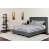 Flash Furniture Riverdale Queen Size Tufted Upholstered Platform Bed in Dark Gray Fabric with Memory Foam Mattress(Dark Gray)