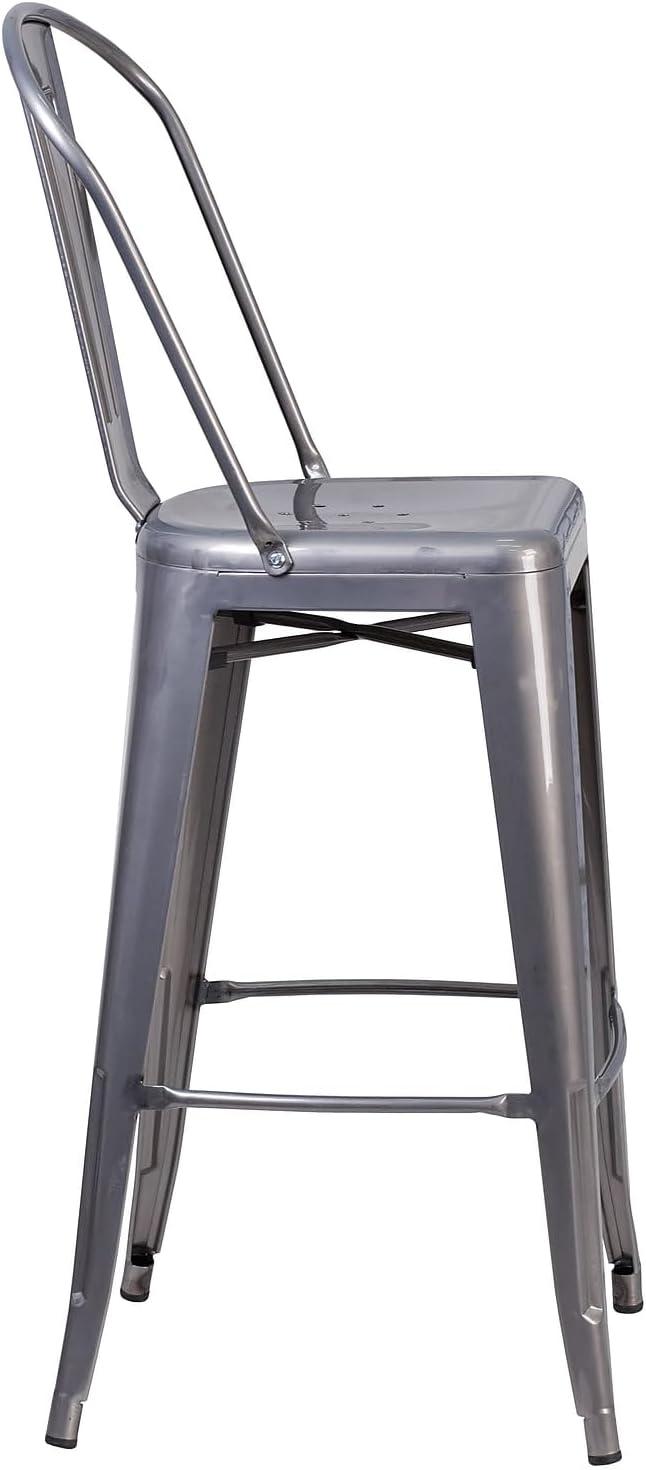 image:imageFlash Furniture 30 High Clear Coated Indoor Barstool with BackPack of 1