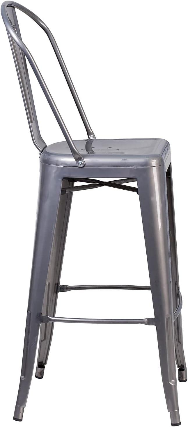 image:imageFlash Furniture 30 High Clear Coated Indoor Barstool with BackSet of 4