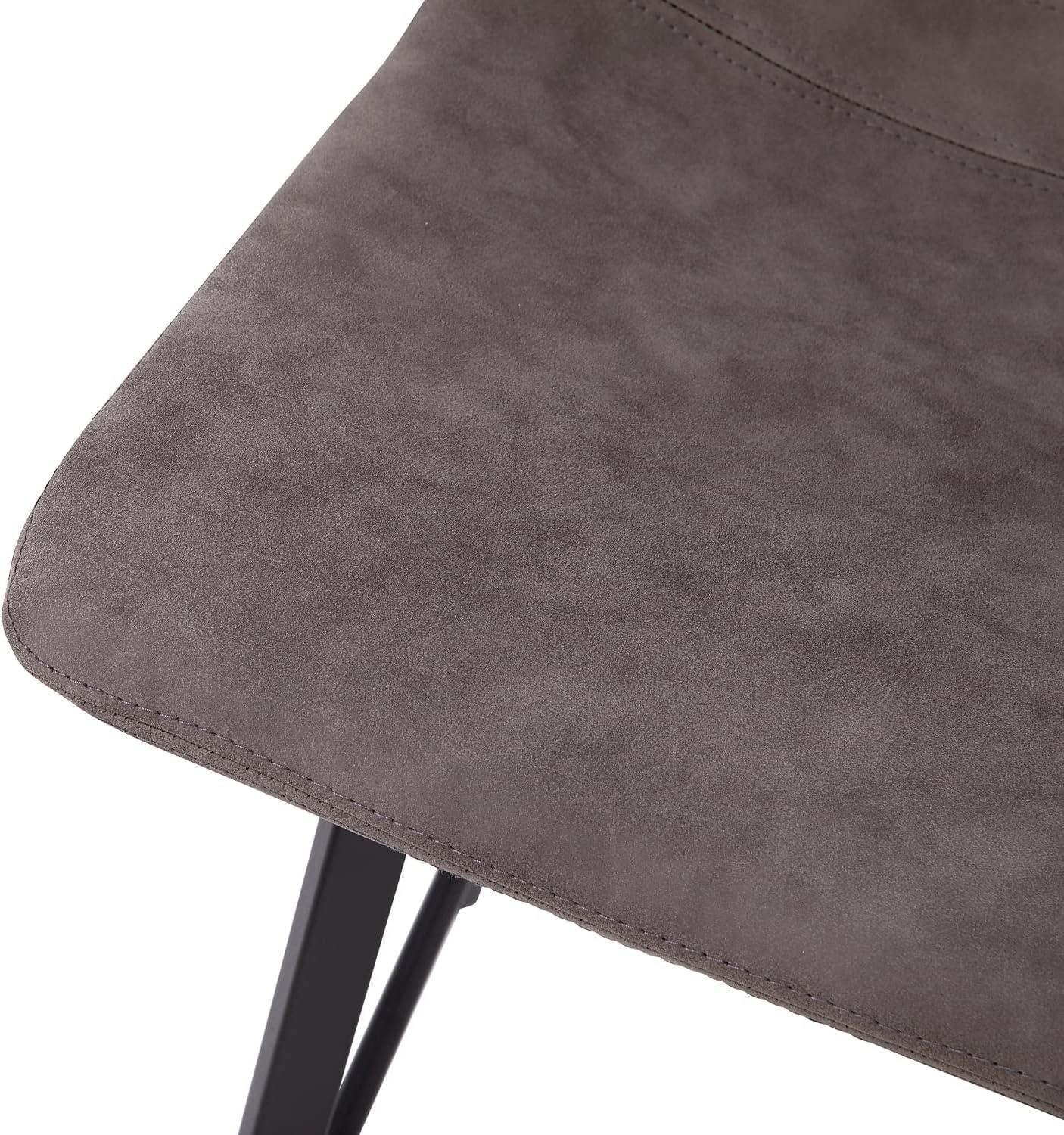 image:imageFlash Furniture Caleb Modern Commercial Barstools with Footrests Black LeatherSoft 30 Inch Black Matte Iron Frame Armless Set of 2Gray LeathersoftBlack