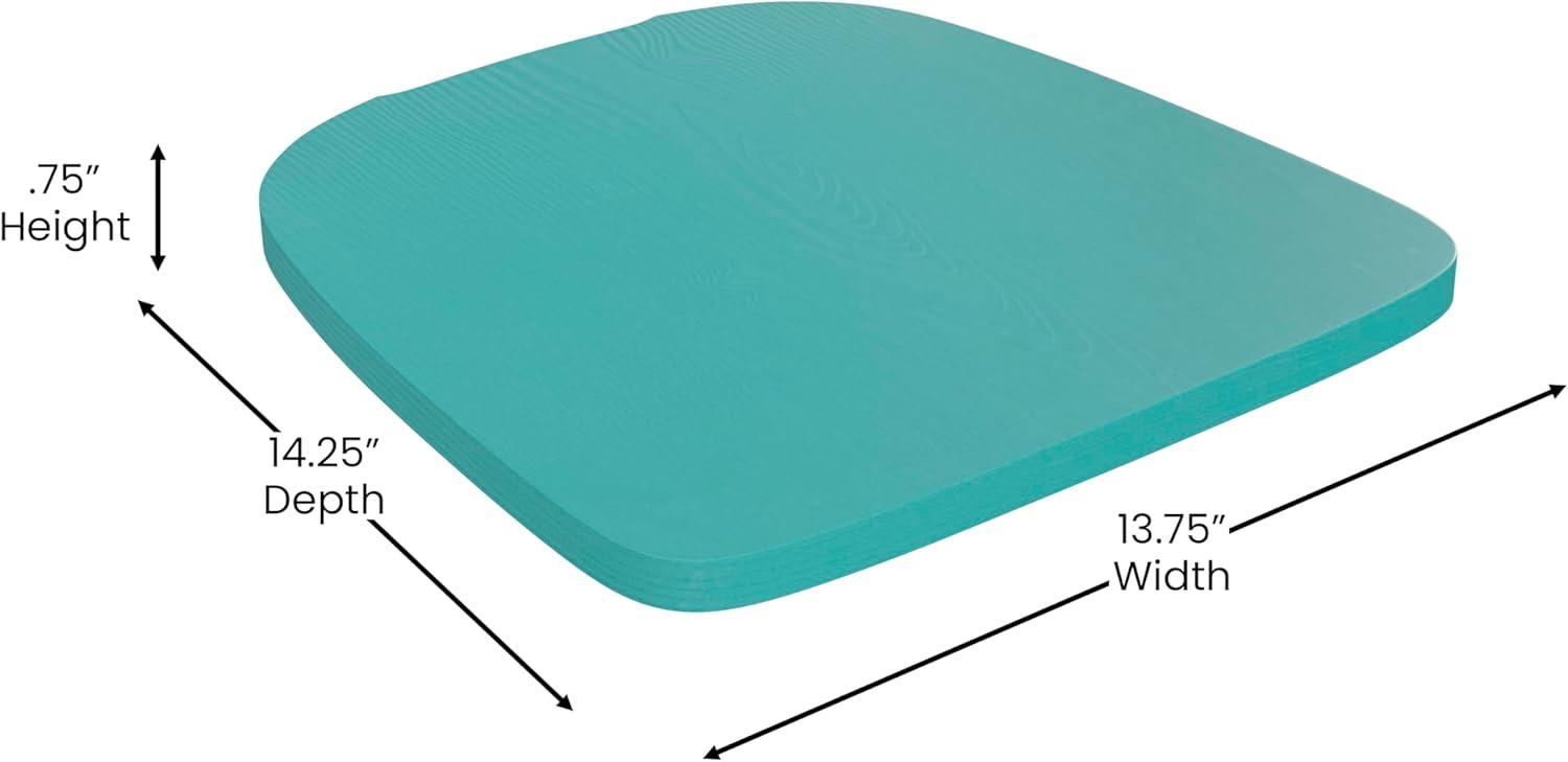 image:imageFlash Furniture Carly Commercial Grade 30 High Black Metal IndoorOutdoor Bar Height Stool with Back and Black Polystyrene SeatMint GreenMint Green