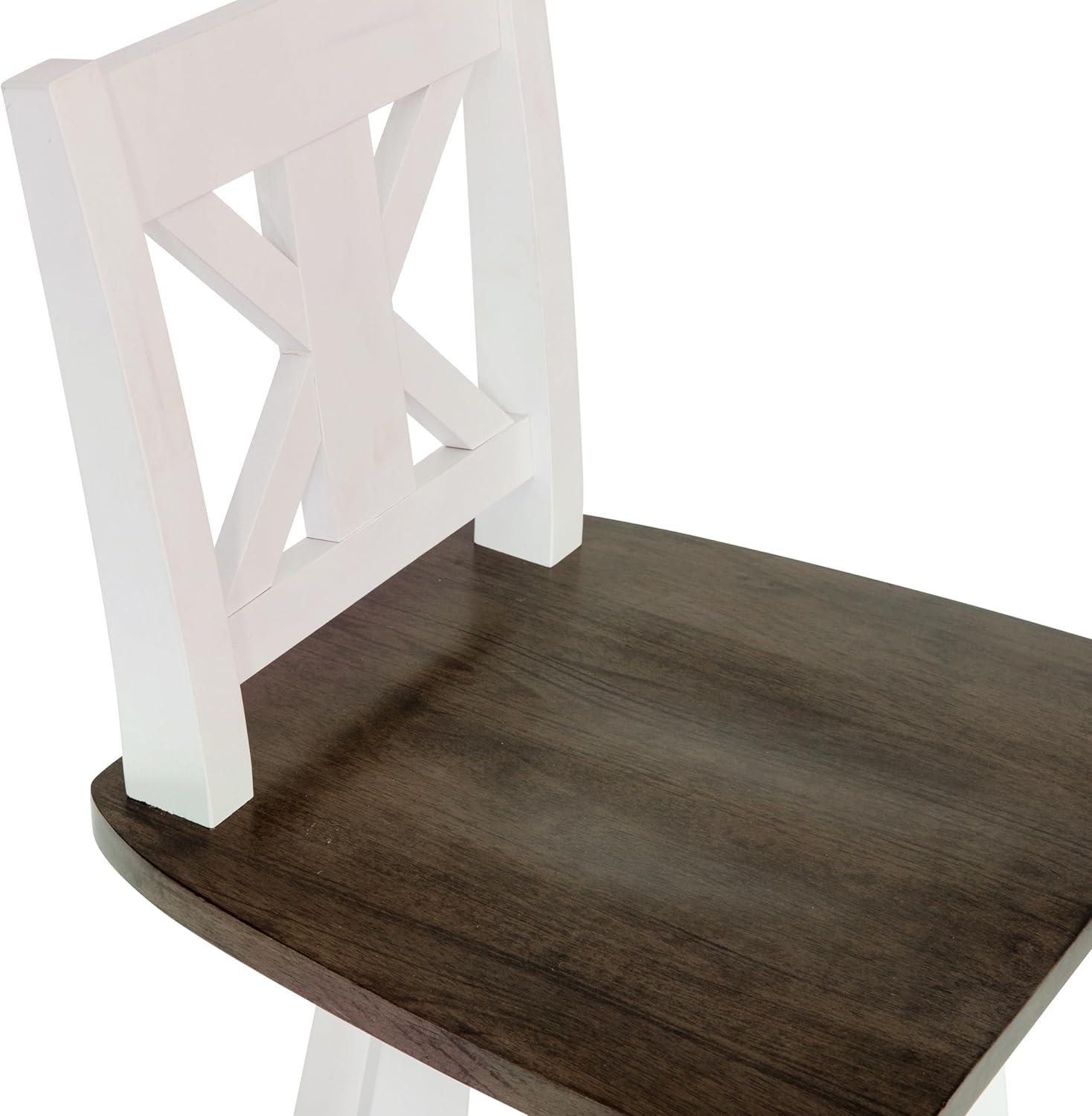 image:imageFlash Furniture Gwendolyn Commercial Modern Farmhouse Barstool Antique White Wash Frame Gray Wash Seat Counter Height 360 Swivel Seat Integrated FootrestAntique White Wash FrameGray Wash Seat