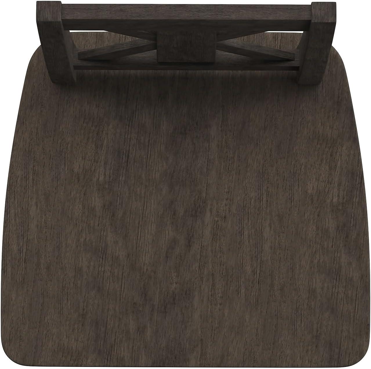 image:imageFlash Furniture Gwendolyn Commercial Modern Farmhouse Barstool Antique White Wash Frame Gray Wash Seat Counter Height 360 Swivel Seat Integrated FootrestGray Wash Walnut