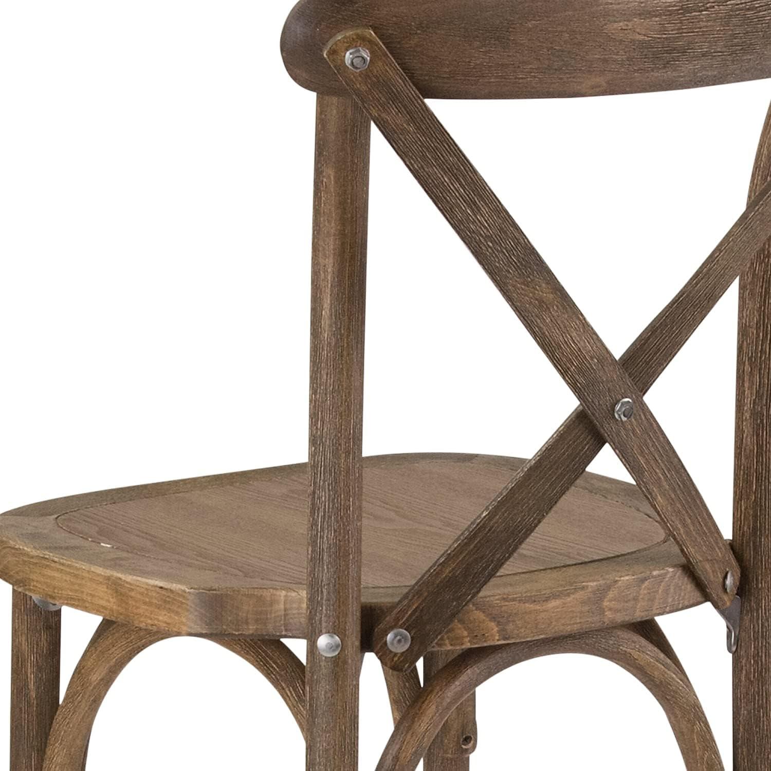 image:imageFlash Furniture HERCULES Series Dark Antique Wood Cross Back Barstool1 Pack