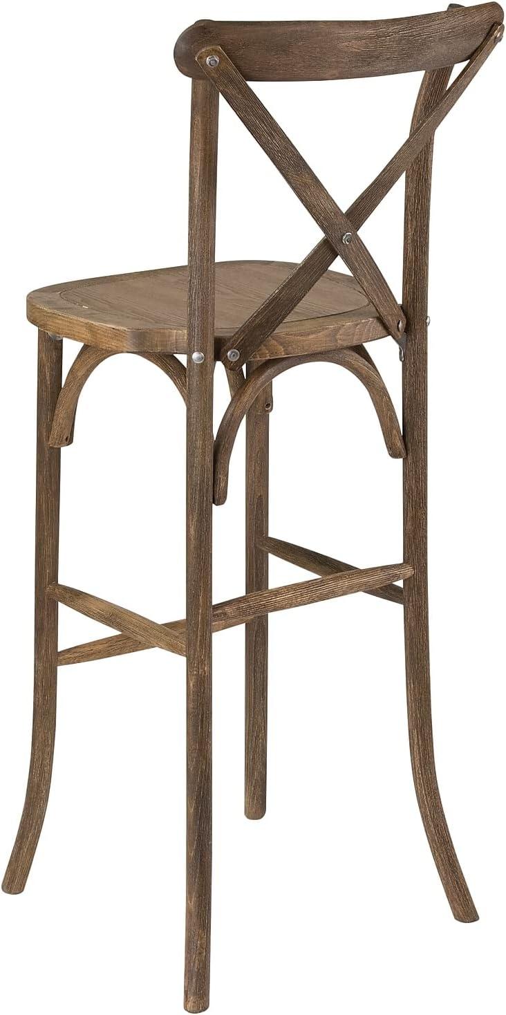 image:imageFlash Furniture HERCULES Series Dark Antique Wood Cross Back Barstool1 Pack