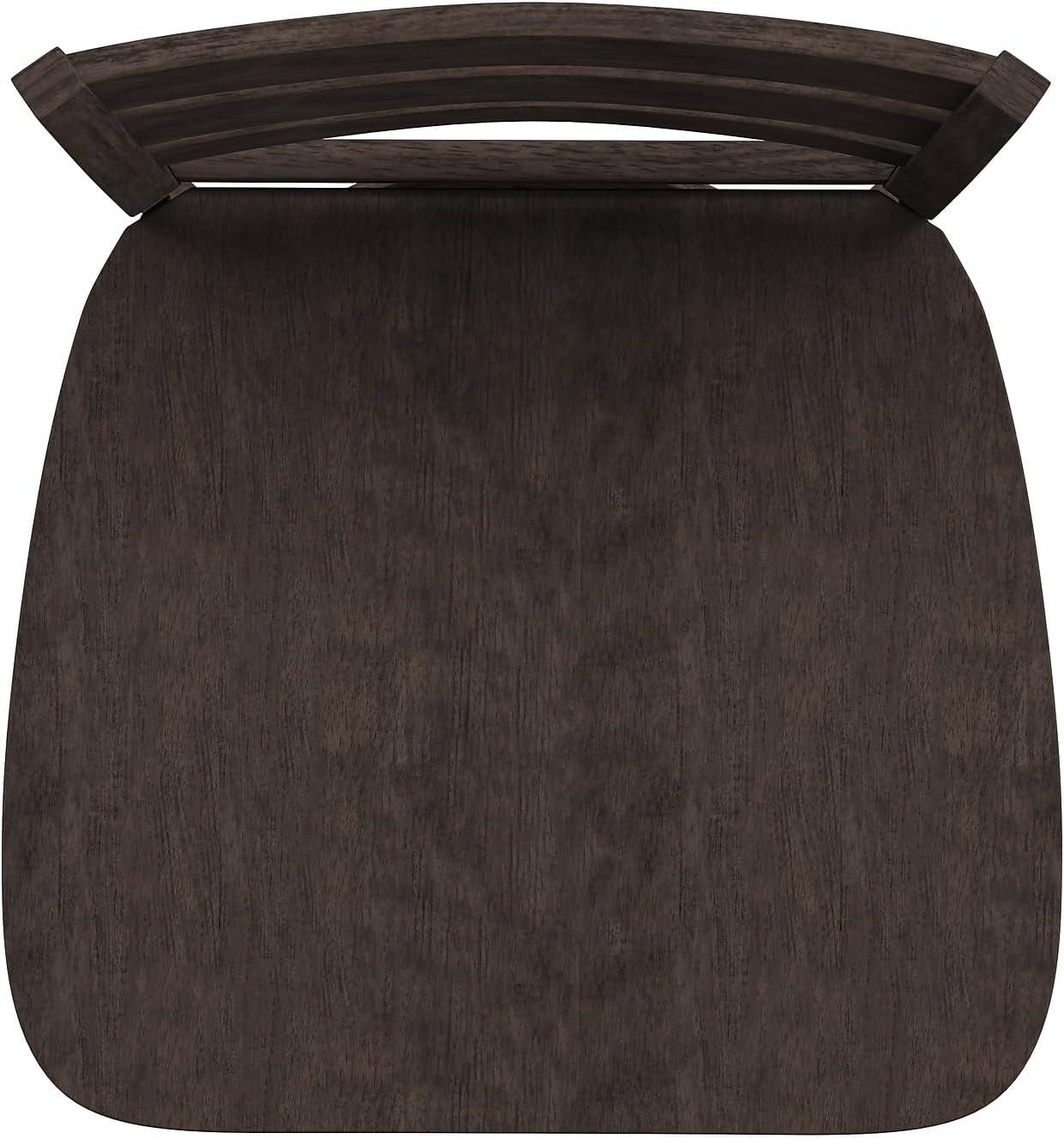 image:imageFlash Furniture Liesel Commercial Grade Classic Ladderback Barstool Gray Wash Walnut Solid Wood Frame Bar Height 360 Swivel Seat Integrated FootrestGray Wash Walnut