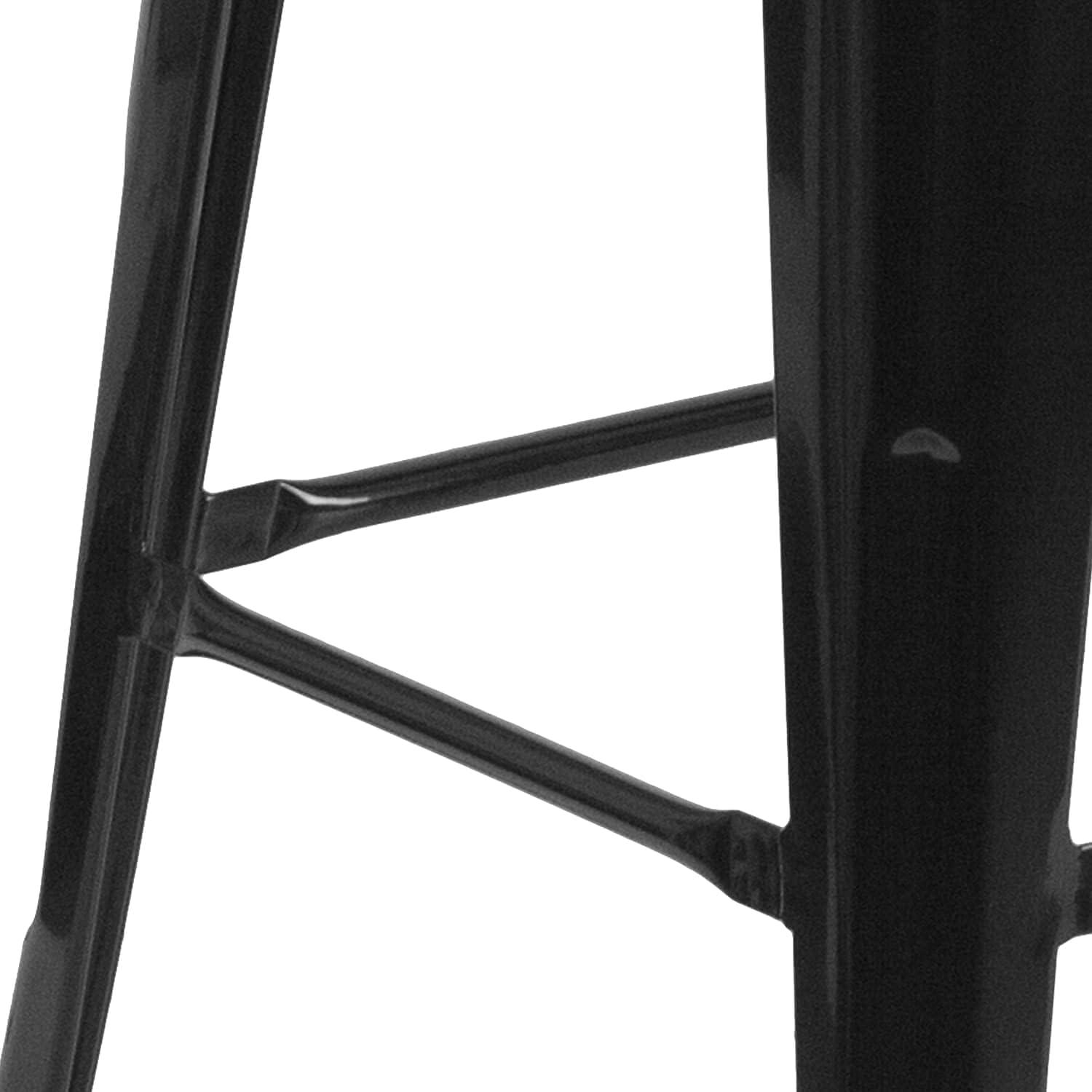 image:imageFlash Furniture Lily 30 High Backless Red Metal Barstool with Square Wood SeatBlack