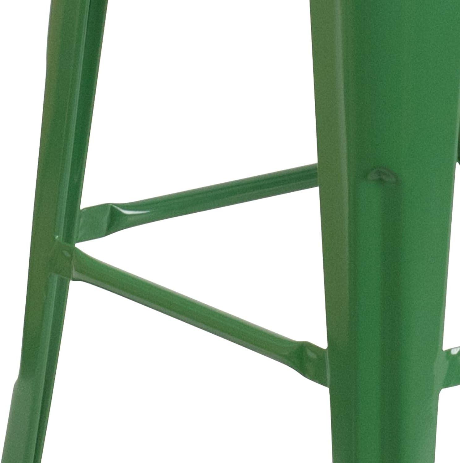 image:imageFlash Furniture Lily 30 High Backless Red Metal Barstool with Square Wood SeatGreen