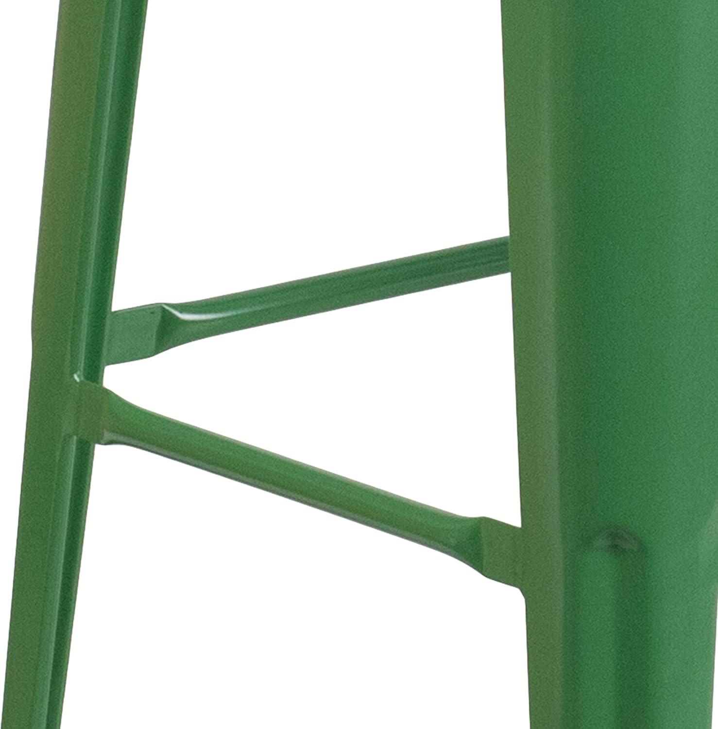 image:imageFlash Furniture Lily 30 High Backless Red Metal Barstool with Square Wood SeatGreen