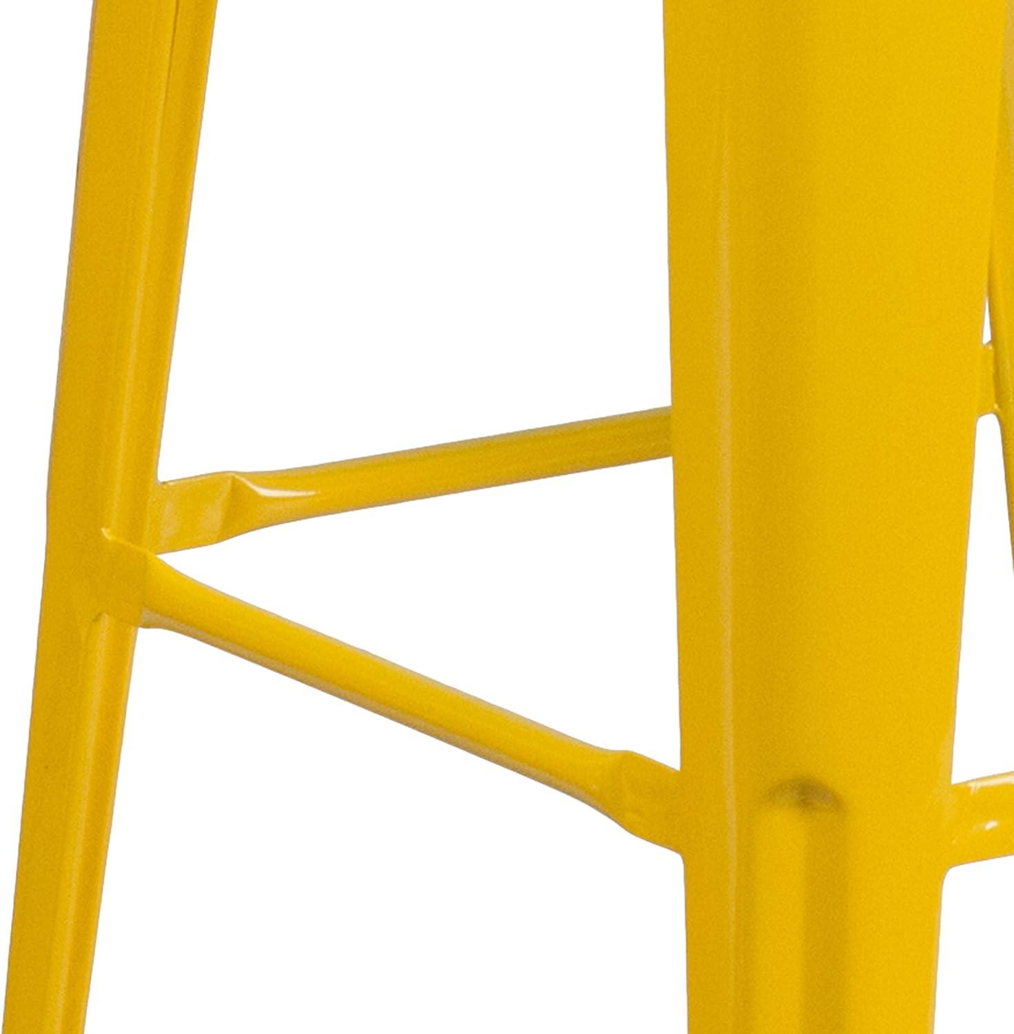 image:imageFlash Furniture Lily 30 High Backless Red Metal Barstool with Square Wood SeatYellow