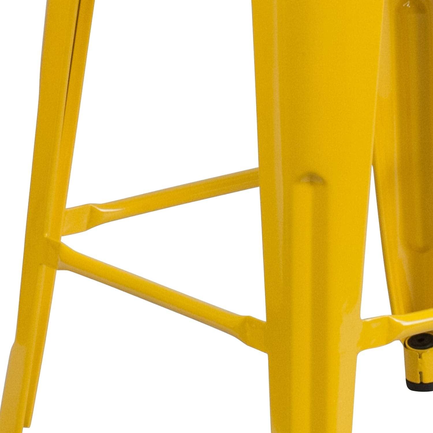 image:imageFlash Furniture Lily 30 High Backless Red Metal Barstool with Square Wood SeatYellow