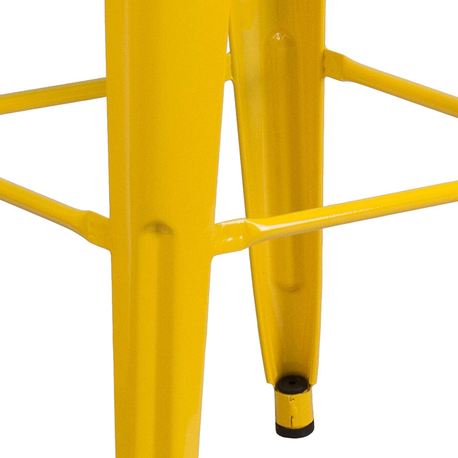 image:imageFlash Furniture Lily 30 High Backless Red Metal Barstool with Square Wood SeatYellow
