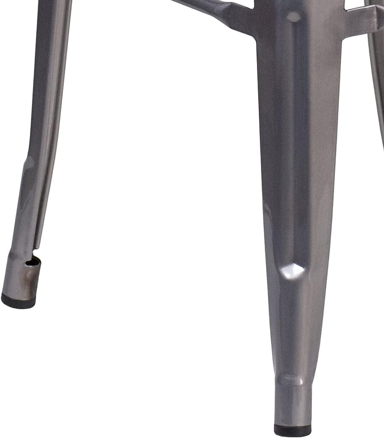 image:imageFlash Furniture Lincoln 30 High Backless Clear Coated Metal Indoor Barstool with Square SeatSet of 4