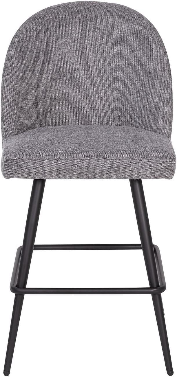 image:imageFlash Furniture Lyla Commercial Grade Modern Armless Counter StoolsGray Faux Linen Upholstery26 BarstoolContoured BackrestSteel Frame amp FootrestSet of 2