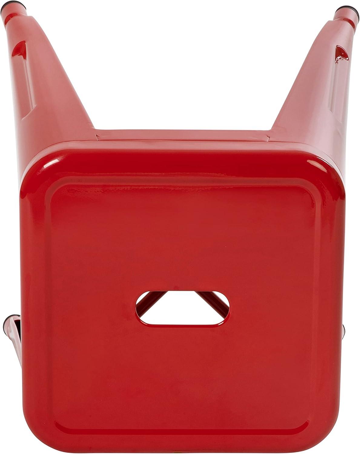image:imageFlash Furniture Metal Dining Table Height Stool Backless Purple Kai Commercial Grade Stool 18 Inch Stackable Dining Chair Set of 4Red