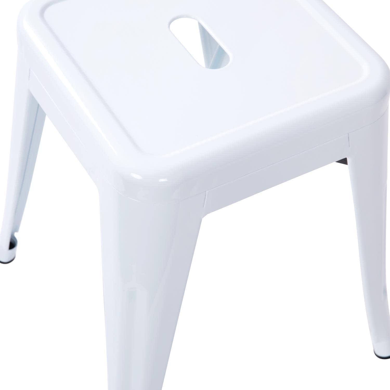 image:imageFlash Furniture Metal Dining Table Height Stool Backless Purple Kai Commercial Grade Stool 18 Inch Stackable Dining Chair Set of 4White