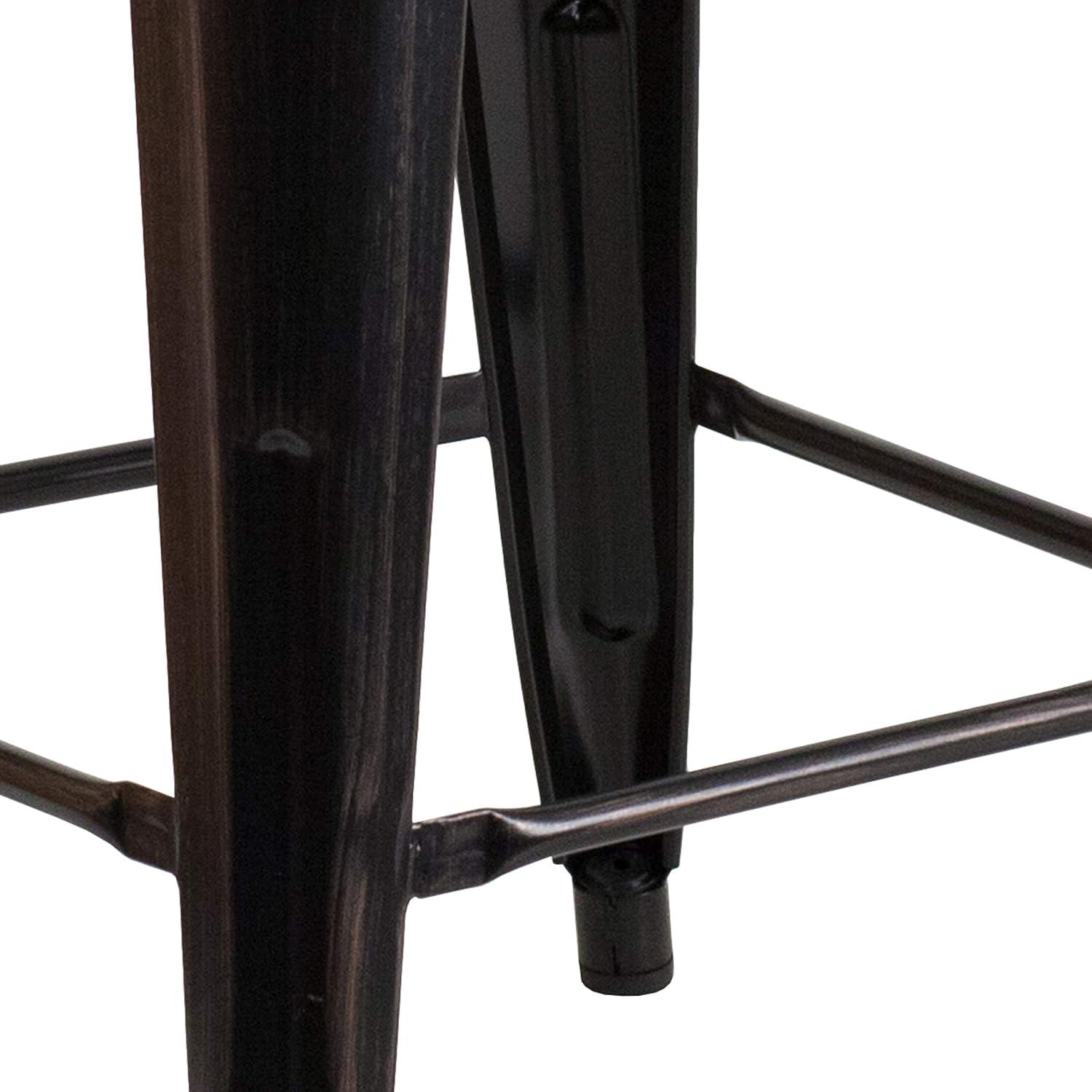 image:imageFlash Furniture MetalWood Colorful Restaurant Counter Stools Red Pack of 1Blackantique Gold