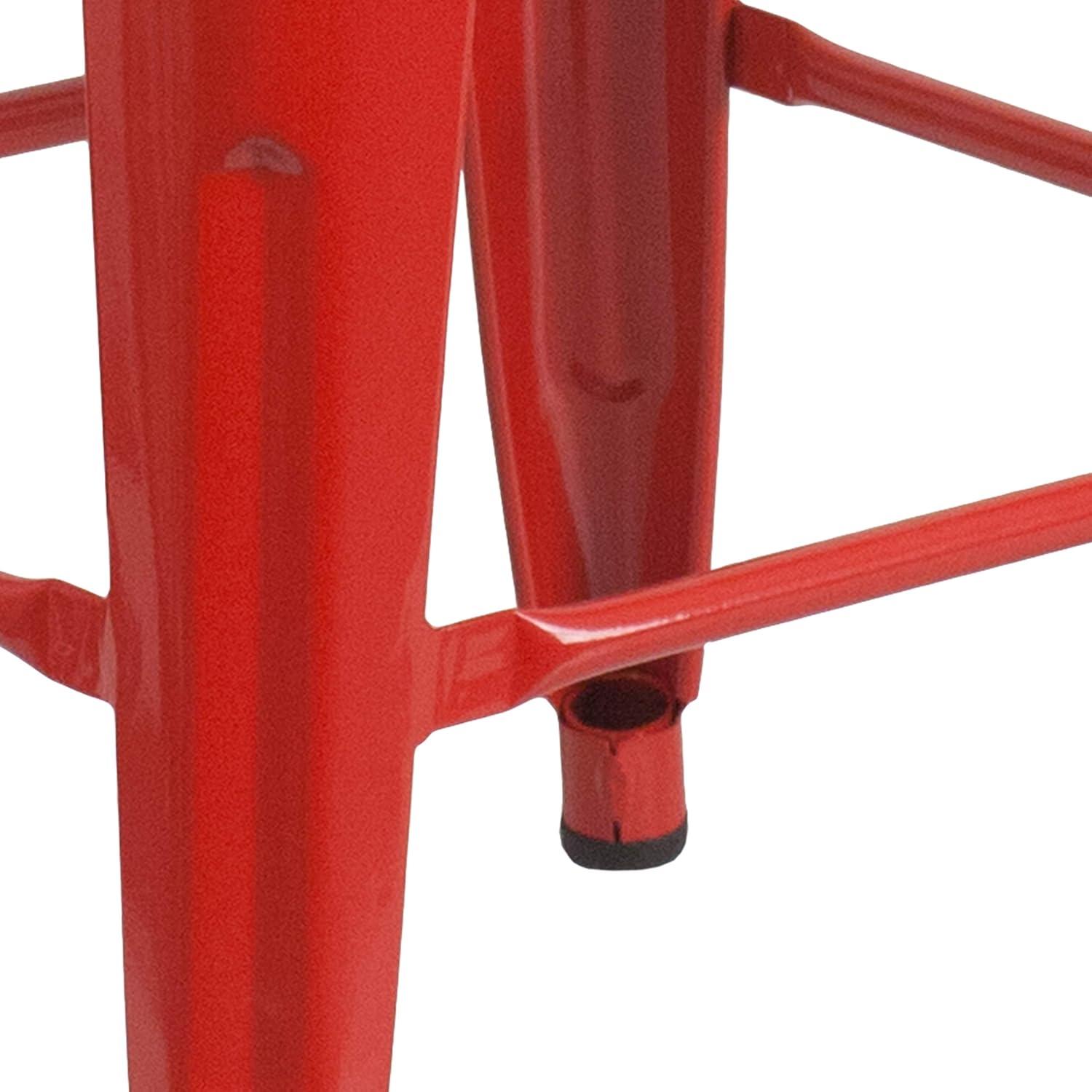image:imageFlash Furniture MetalWood Colorful Restaurant Counter Stools Red Pack of 1Red