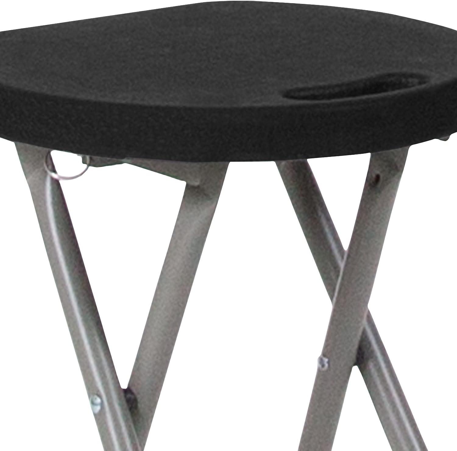 image:imageFlash Furniture Micah Foldable Stool with Black Plastic Seat and Titanium Gray Frame Pack of 2set of 2