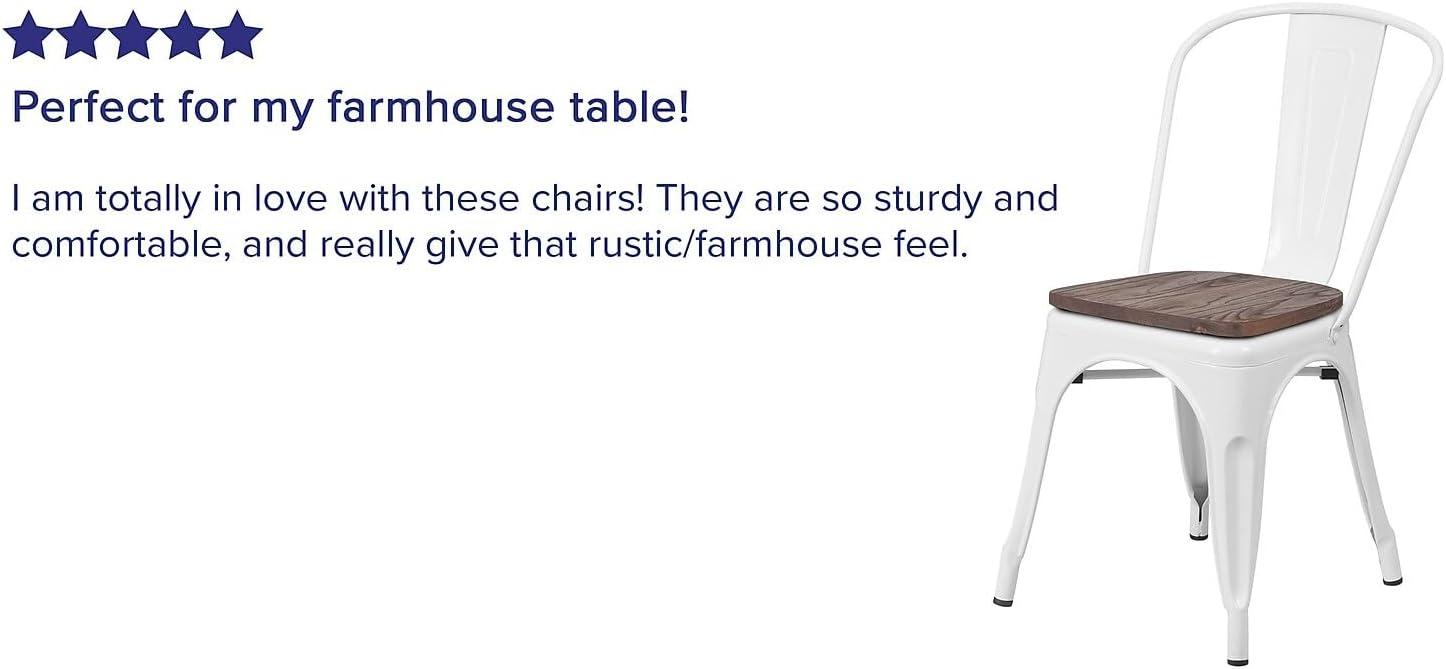 image:imageFlash Furniture Perry Metal Stackable Chair with Wood Seat 1 Pack BlueWhite