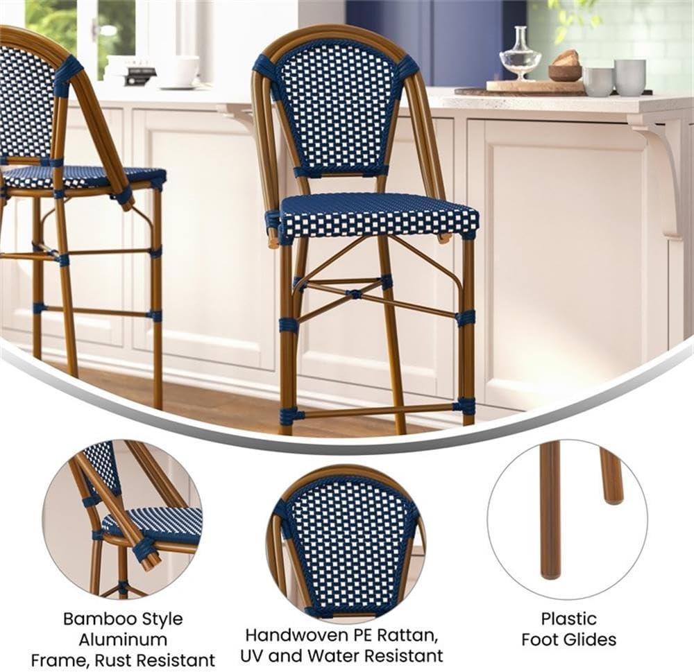 image:imageFlash Furniture SDAAD642001BSNVYWHNATGG 30 NavyWhite French Stool