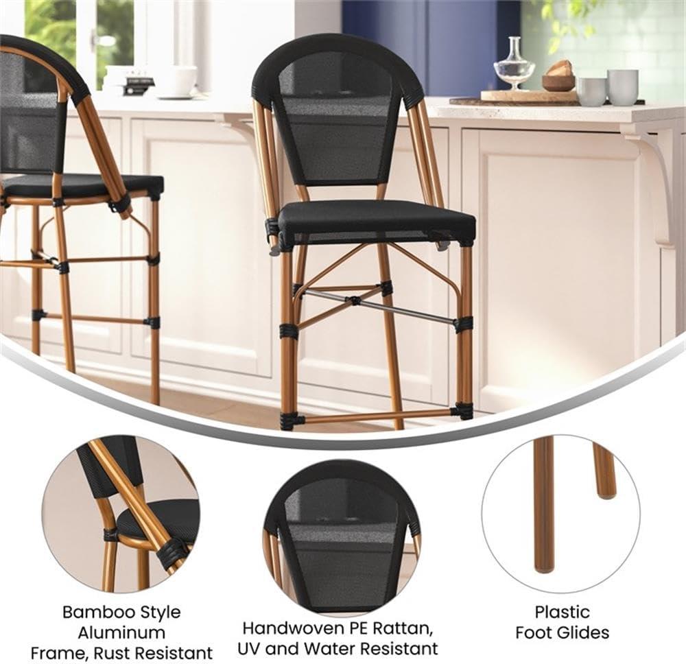 image:imageFlash Furniture SDAAD642107BSBKNATGG Black French Cafe Stool