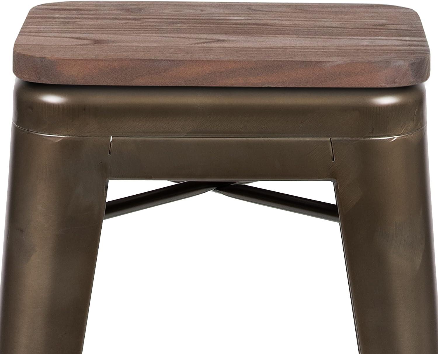 image:imageFlash Furniture Sinclair 24 High Backless Mint Green Counter Height Stool with Square Wood SeatGun Metal