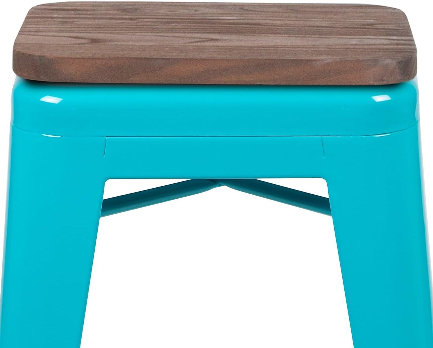 image:imageFlash Furniture Sinclair 24 High Backless Mint Green Counter Height Stool with Square Wood SeatTeal
