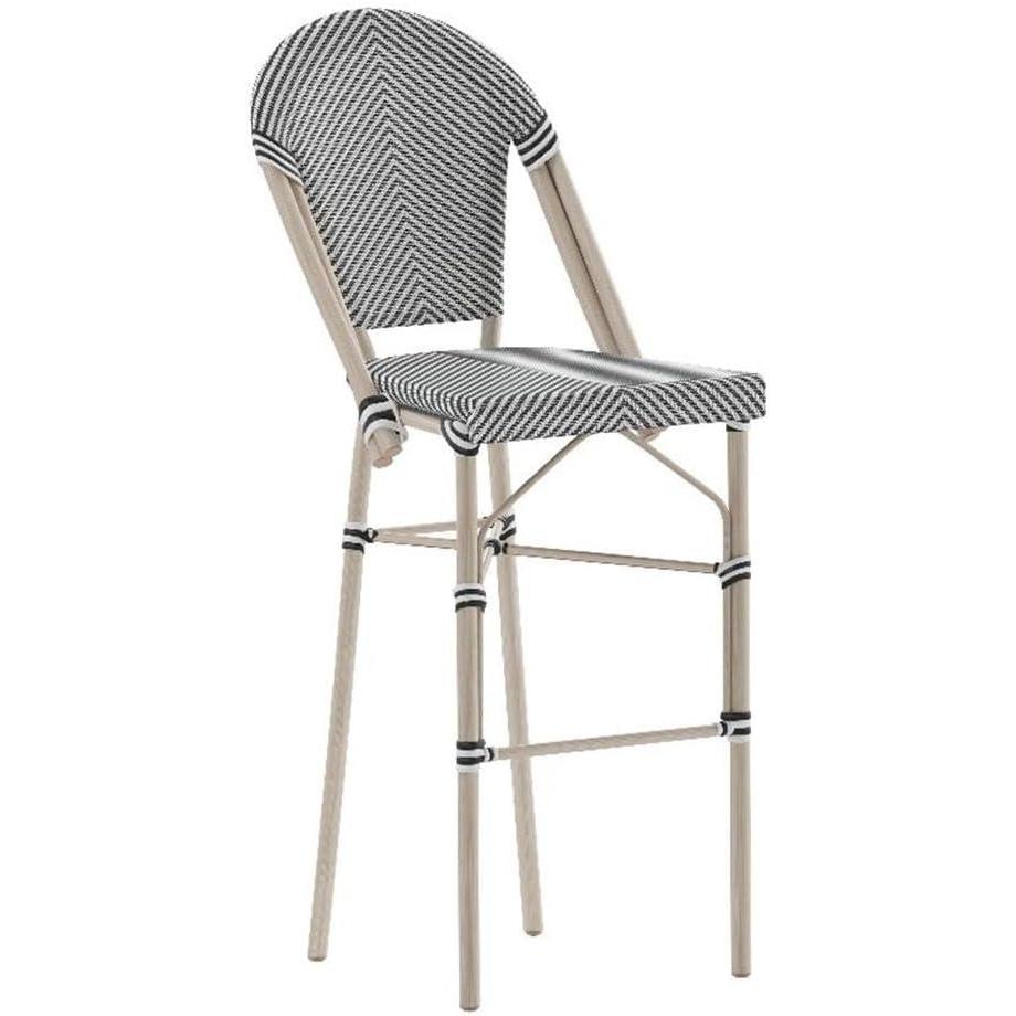 image:imageFlash Furniture SDAAD642107BSBLKWHLTNATGG BlackWhite French Cafe Stool